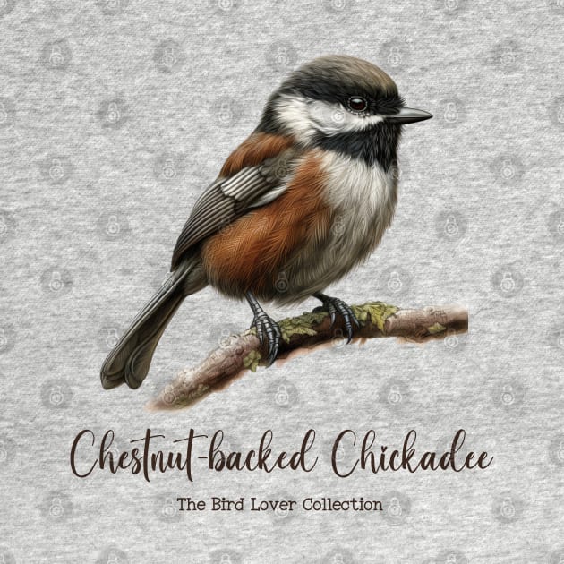 Chestnut-backed Chickadee - The Bird Lover Collection by goodoldvintage